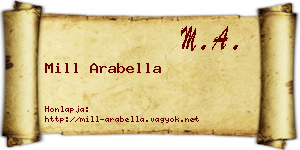 Mill Arabella névjegykártya